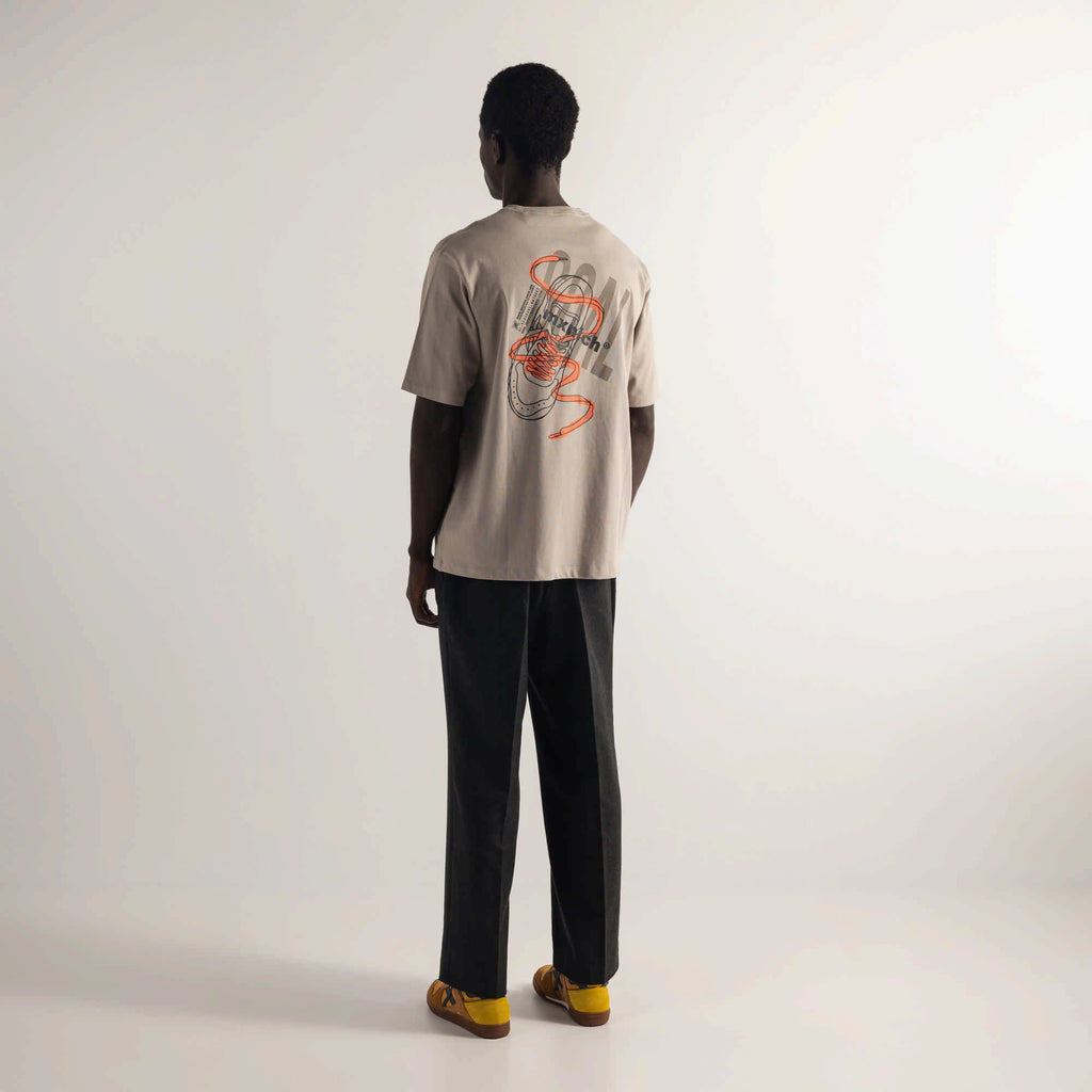 MUNICH Oversize T-shirt Laces Stone: gris T-shirt pour homme