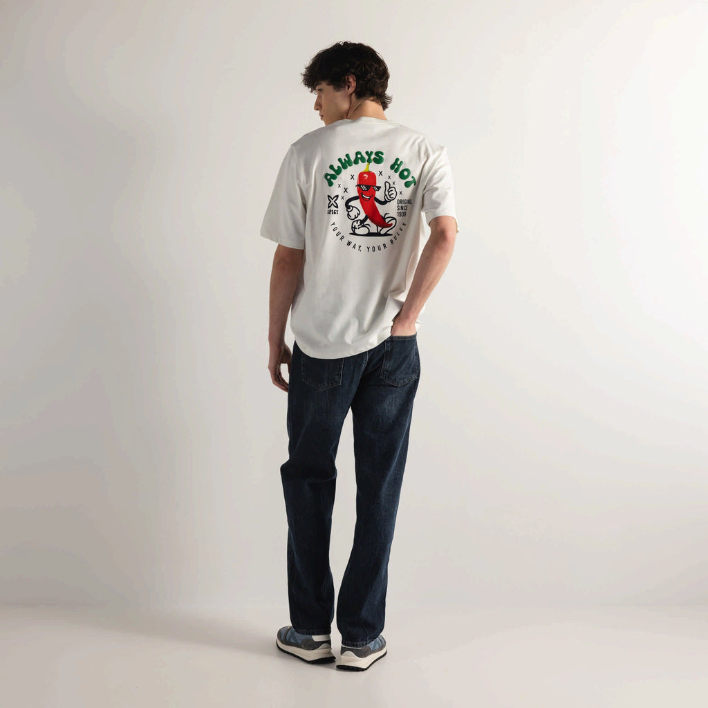 MUNICH Oversize T-shirt Chilly OFF White: білий футболка для чоловіків