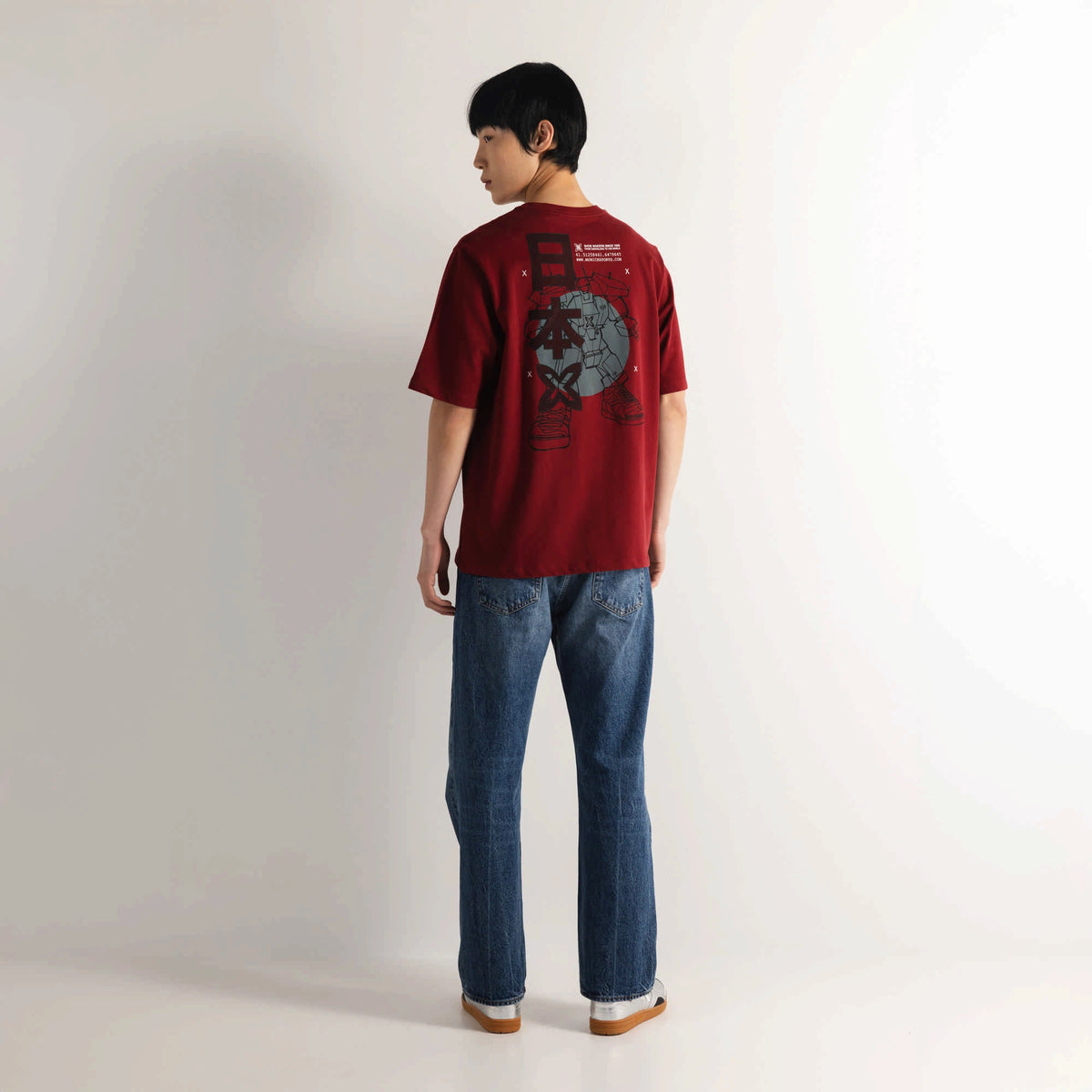 MUNICH Oversize T-shirt Japan RED: أحمر تيشيرت للرجال