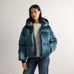 MUNICH Puffer FOG Petrol: أزرق جاكيت للرجال
