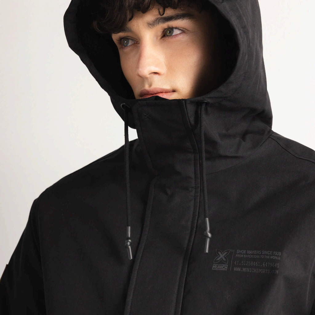 MUNICH Parka William Black: black jacket for men