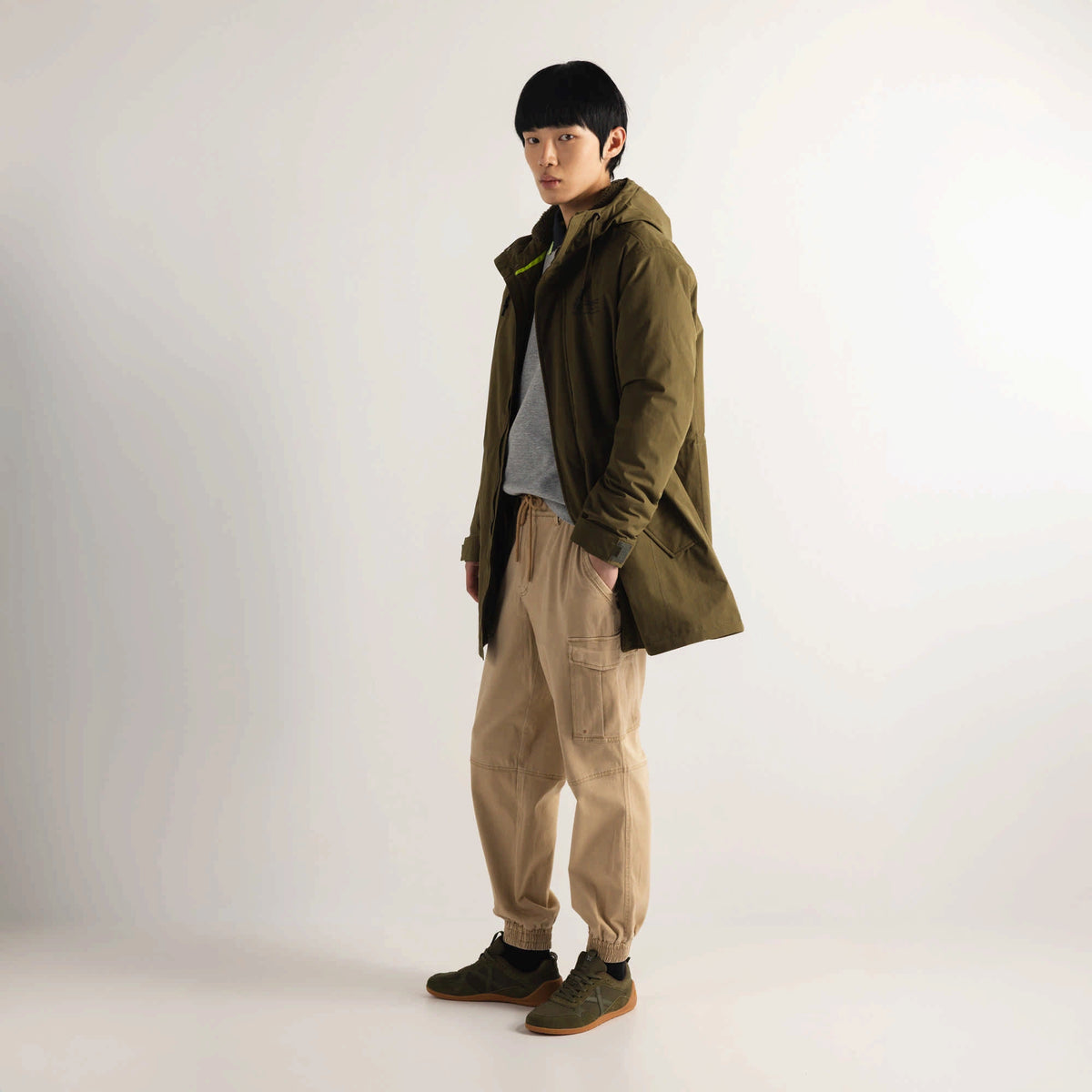 MUNICH Parka William Khaki: caqui jacket for men