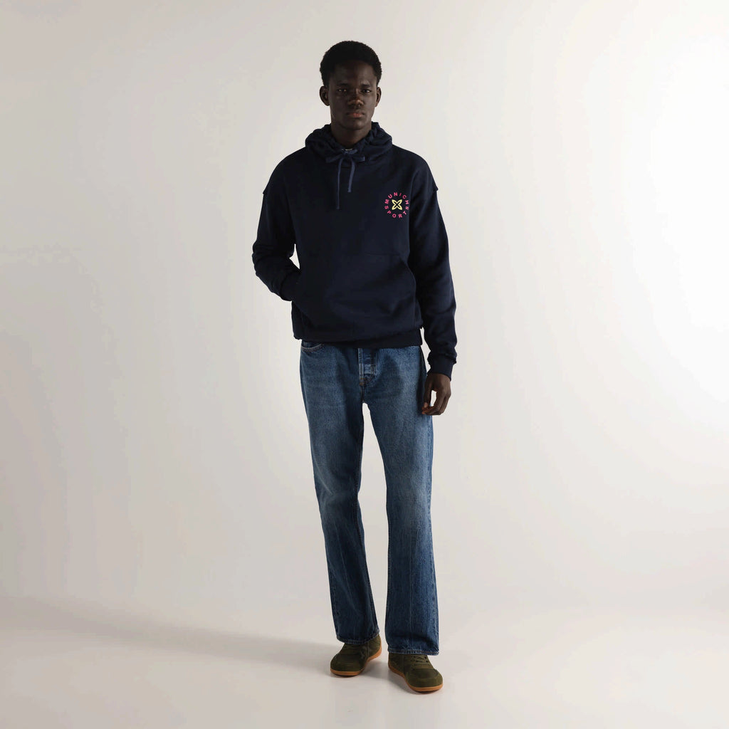 MUNICH Hoodie UP! NAVY: bleu pull pour homme