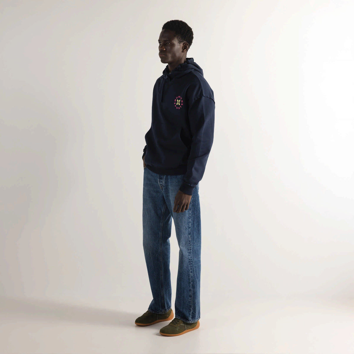 MUNICH Hoodie UP! NAVY: bleu pull pour homme