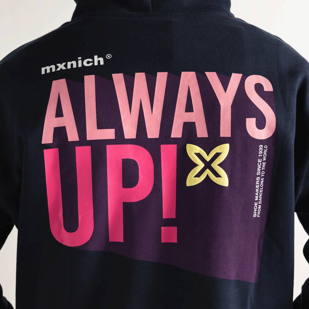 MUNICH Hoodie UP! NAVY: bleu pull pour homme