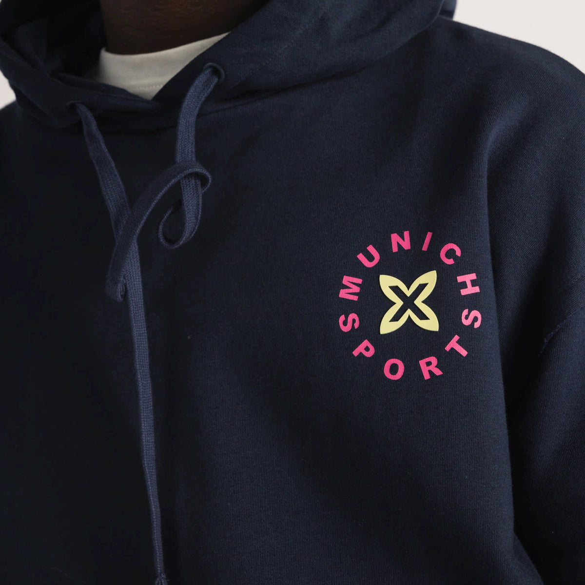 MUNICH Hoodie UP! NAVY: bleu pull pour homme