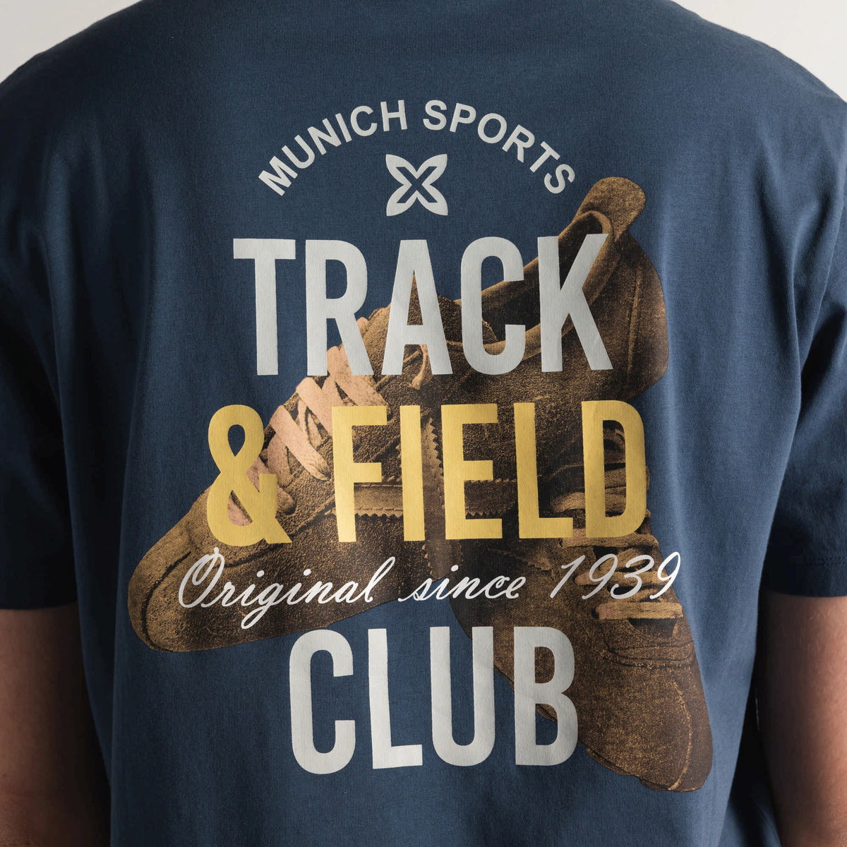 MUNICH Regular T-shirt Field BLUE: синій футболка для чоловіків