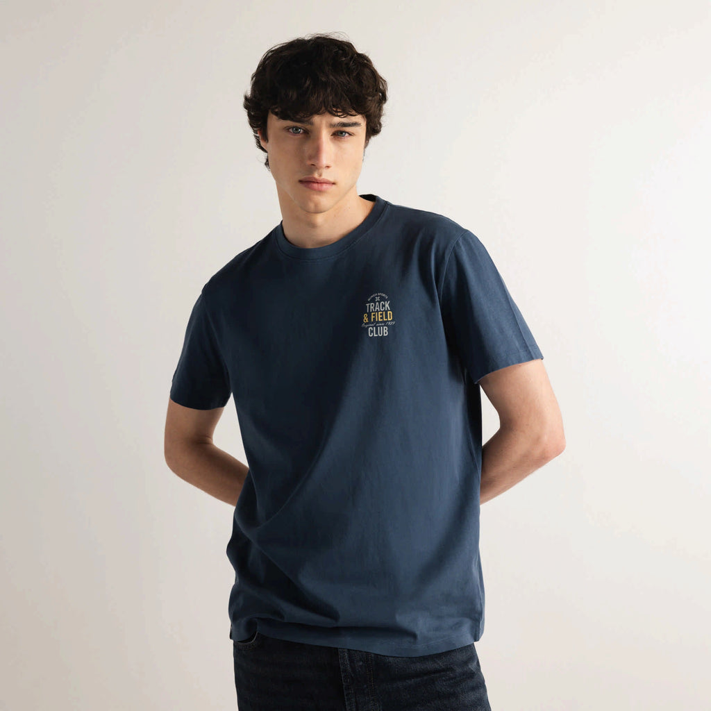 MUNICH Regular T-shirt Field BLUE: синій футболка для чоловіків