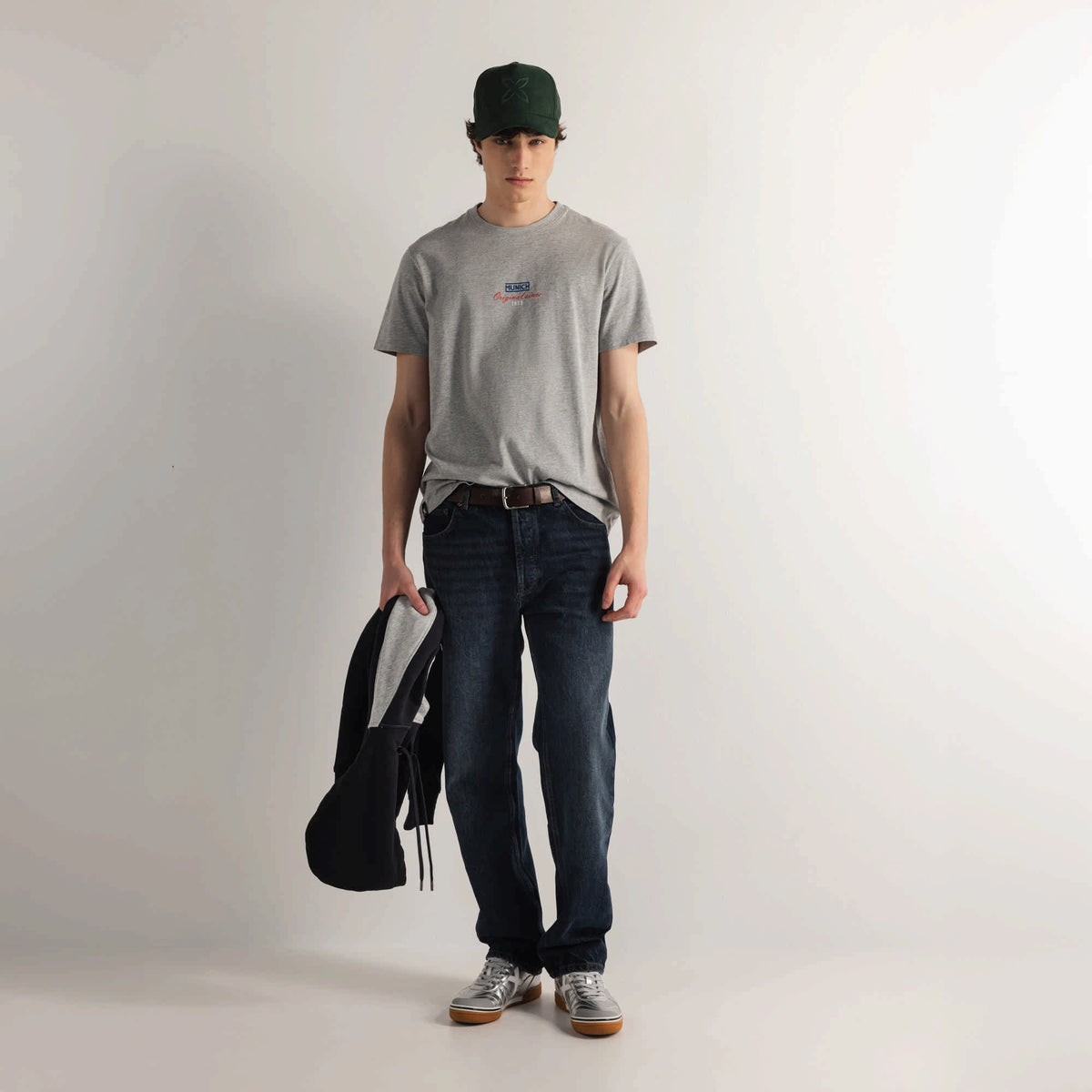 MUNICH Regular T-shirt Olimpic GREY: رمادي تيشيرت للرجال