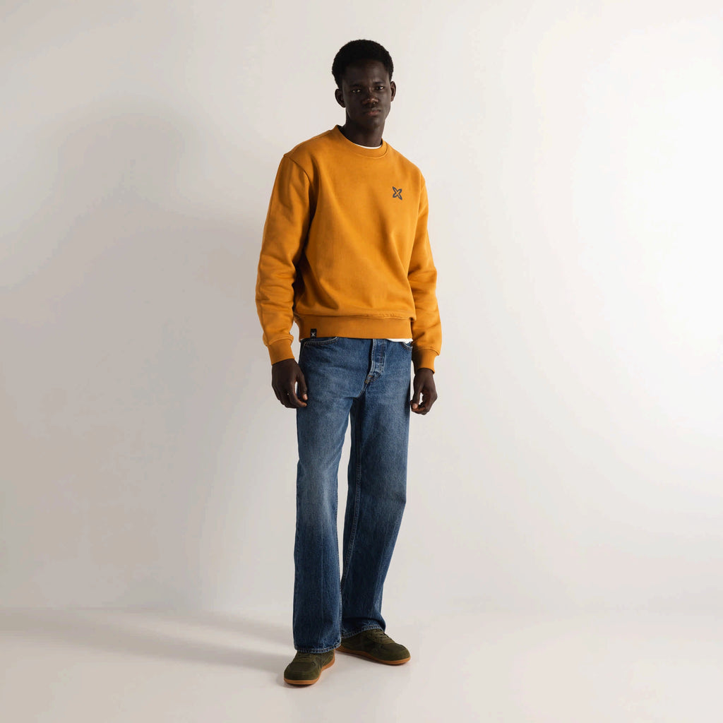 MUNICH Sweatshirt Cleats Mustard: brun strik til mænd