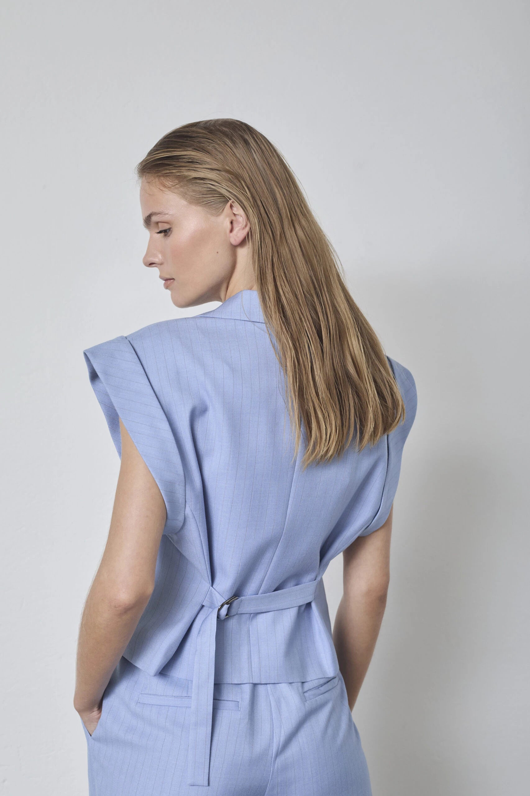 COCOUTURE | CHAQUETAS | MUJER | KIANACC PIN VEST PALE BLUE | AZUL