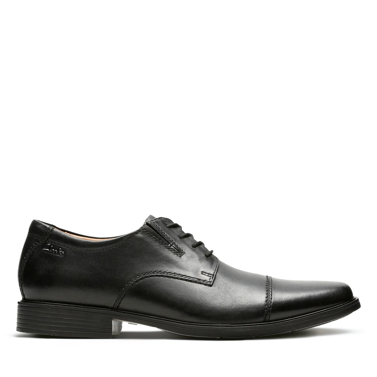 Zapatos de vestir para hombre de la marca clarks modelo tilden cap black leather en color negro