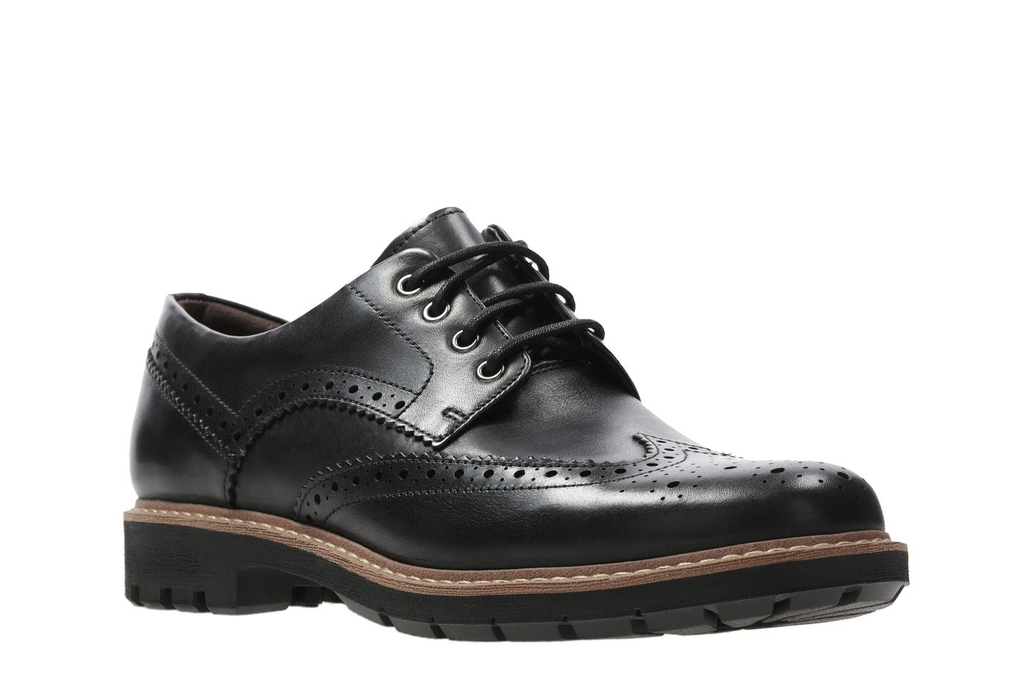 Zapatos casual para hombre de la marca clarks modelo batcombe wing black leather en color negro