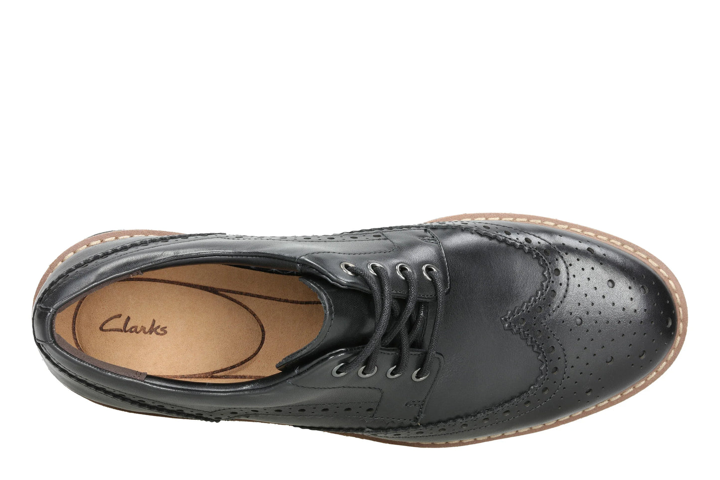 Zapatos casual para hombre de la marca clarks modelo batcombe wing black leather en color negro