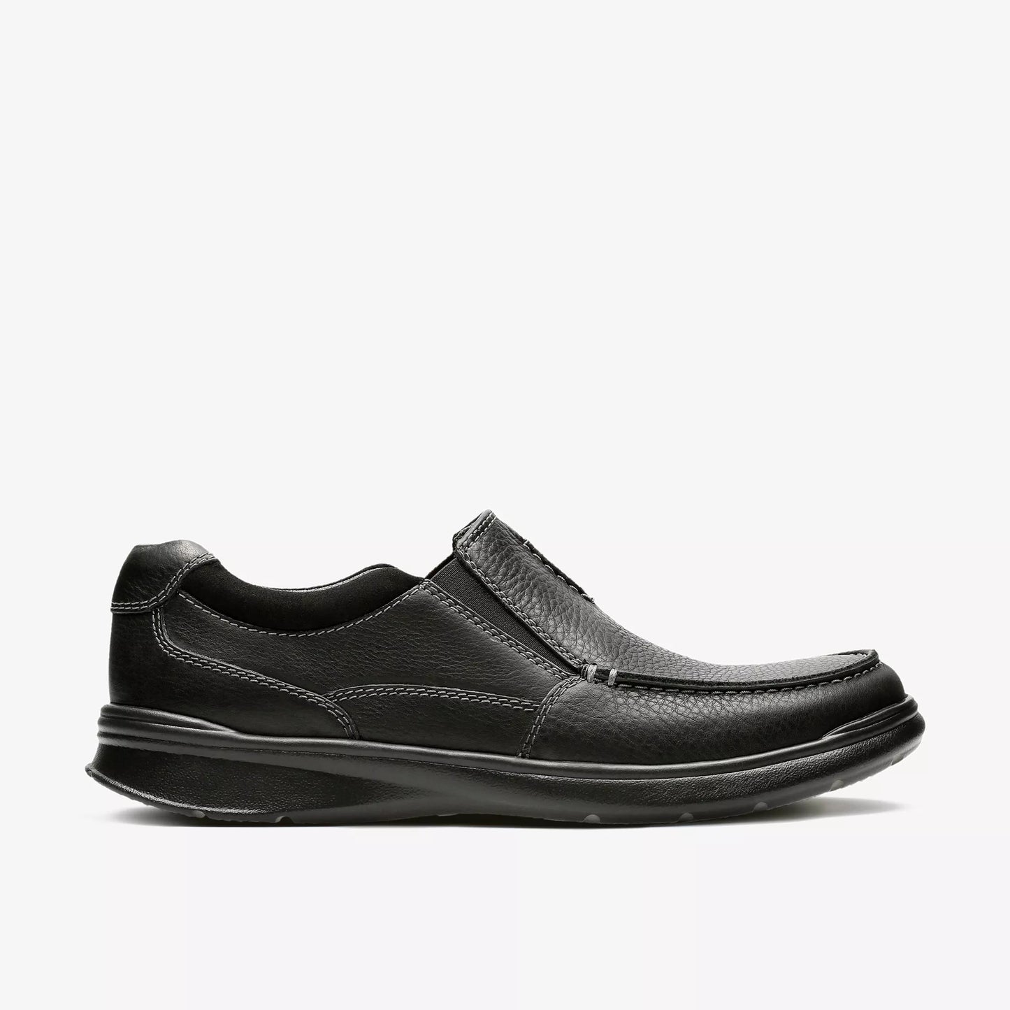 CLARKS | MEN'S CASUAL SHOES | COTRELL FREE BLACK OILY LEATHER | BLACK