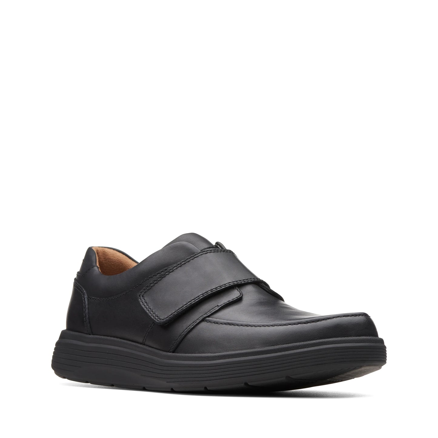 Zapatos casual para hombre de la marca clarks modelo un abode strap black leather en color negro