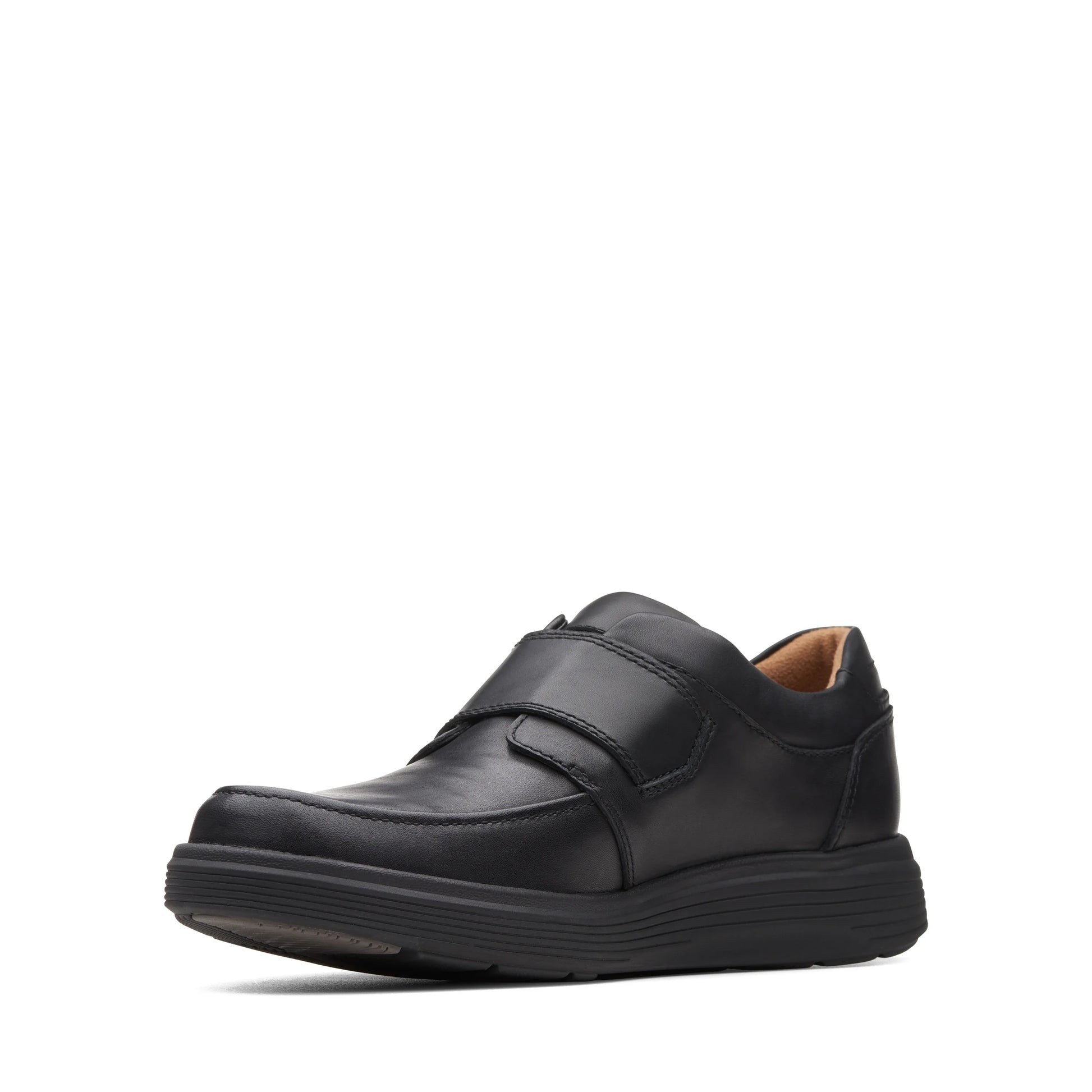 Zapatos casual para hombre de la marca clarks modelo un abode strap black leather en color negro