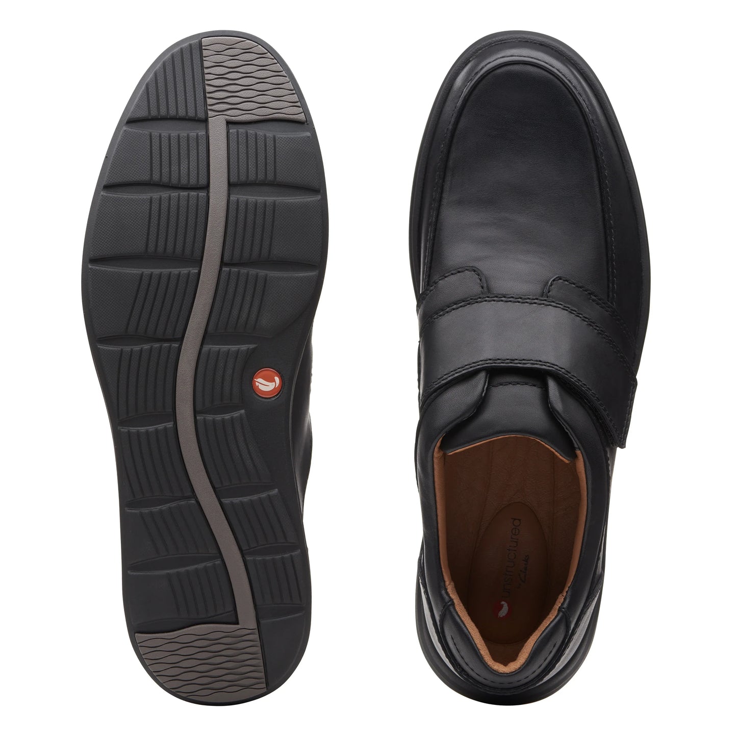 Zapatos casual para hombre de la marca clarks modelo un abode strap black leather en color negro