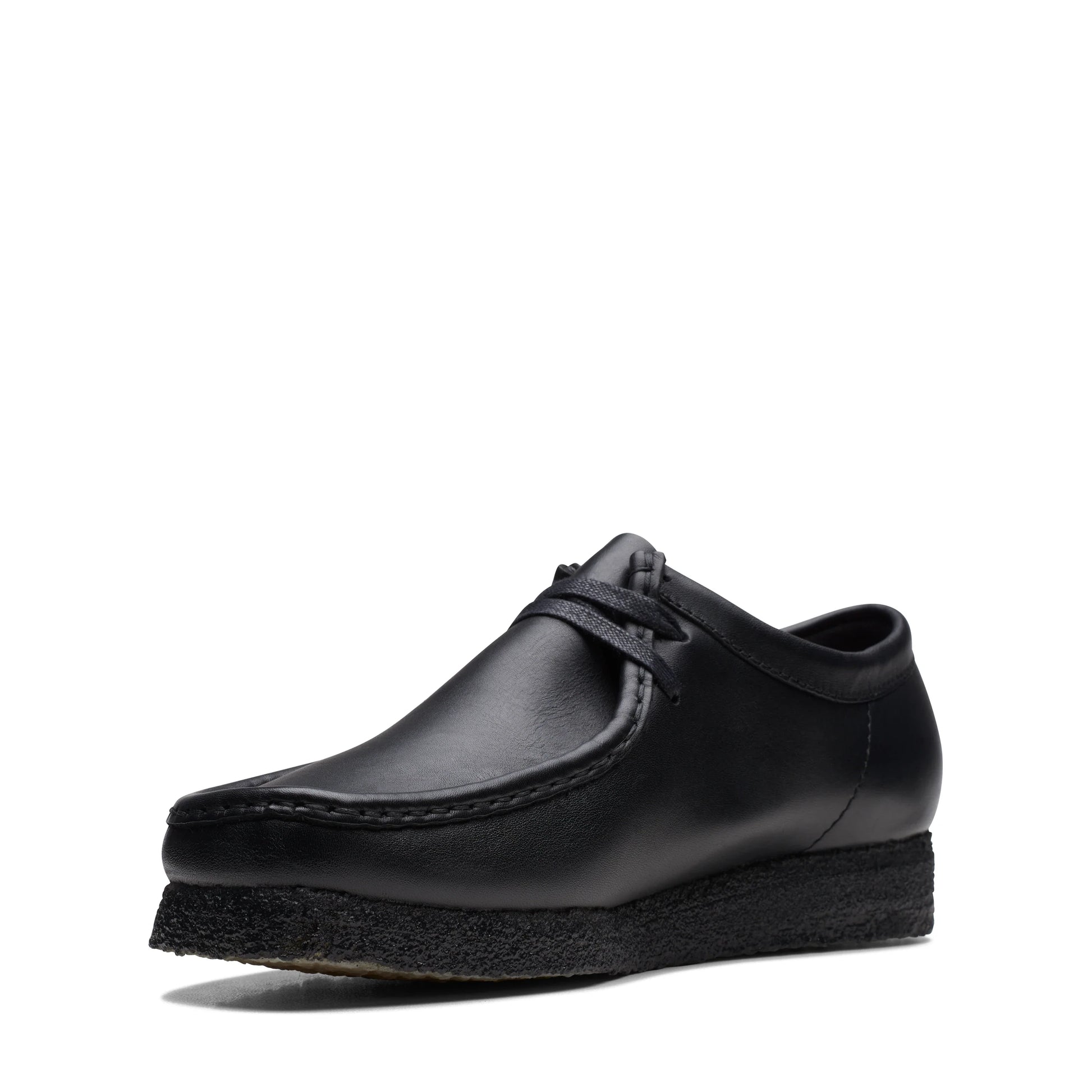 Zapatos casual para hombre de la marca clarks modelo wallabee black leather en color negro