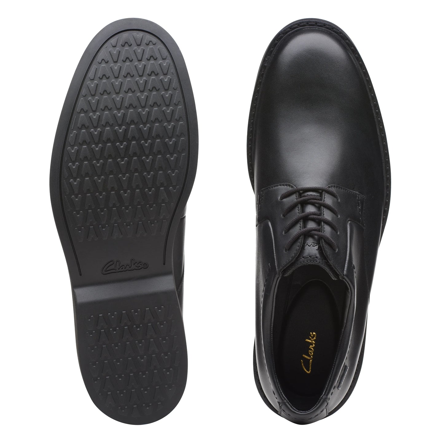 Zapatos casual para hombre de la marca clarks modelo atticusltlogtx black leather en color negro