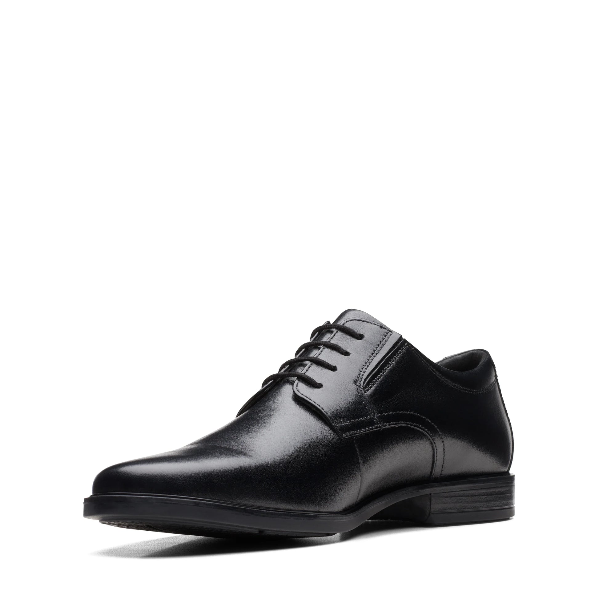 Zapatos de vestir para hombre de la marca clarks modelo howard walk black leather en color negro