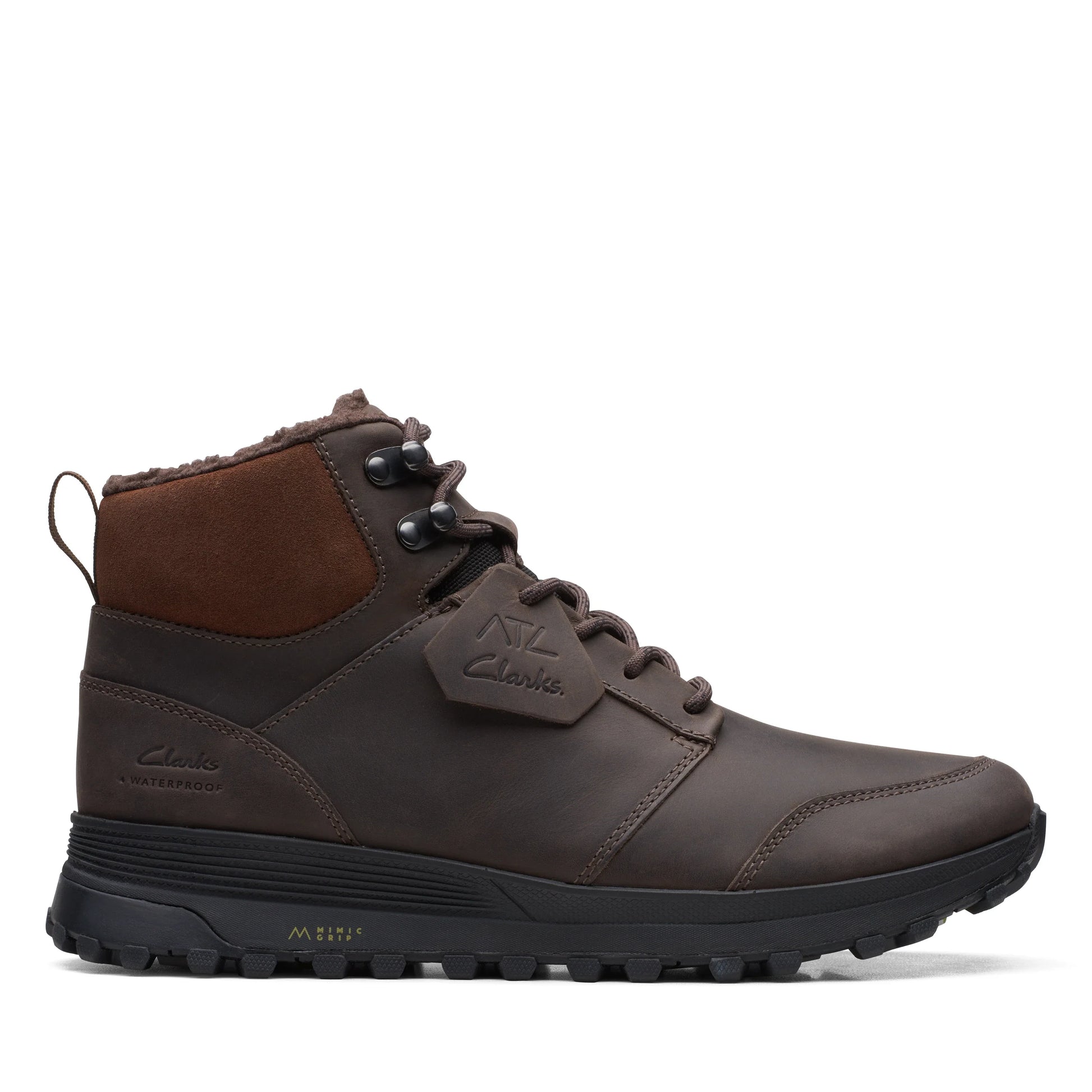 Botas para hombre de la marca clarks modelo atl trek up wp brown wlined lea en color marrón