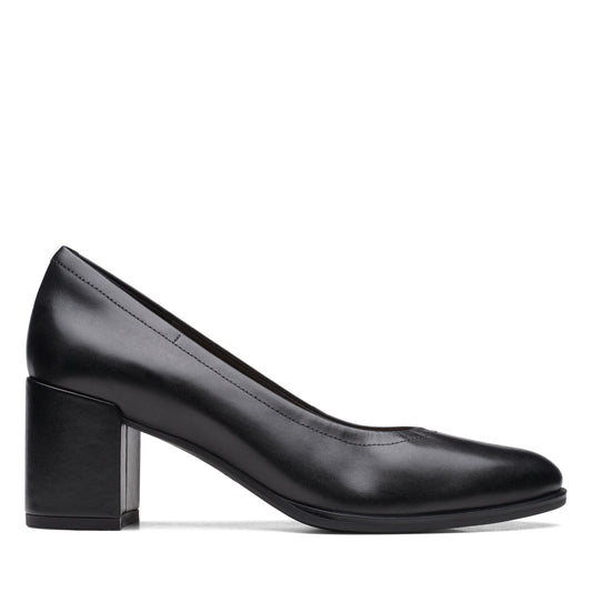 Zapatos de vestir para mujer de la marca clarks modelo freva55 court black leather en color negro