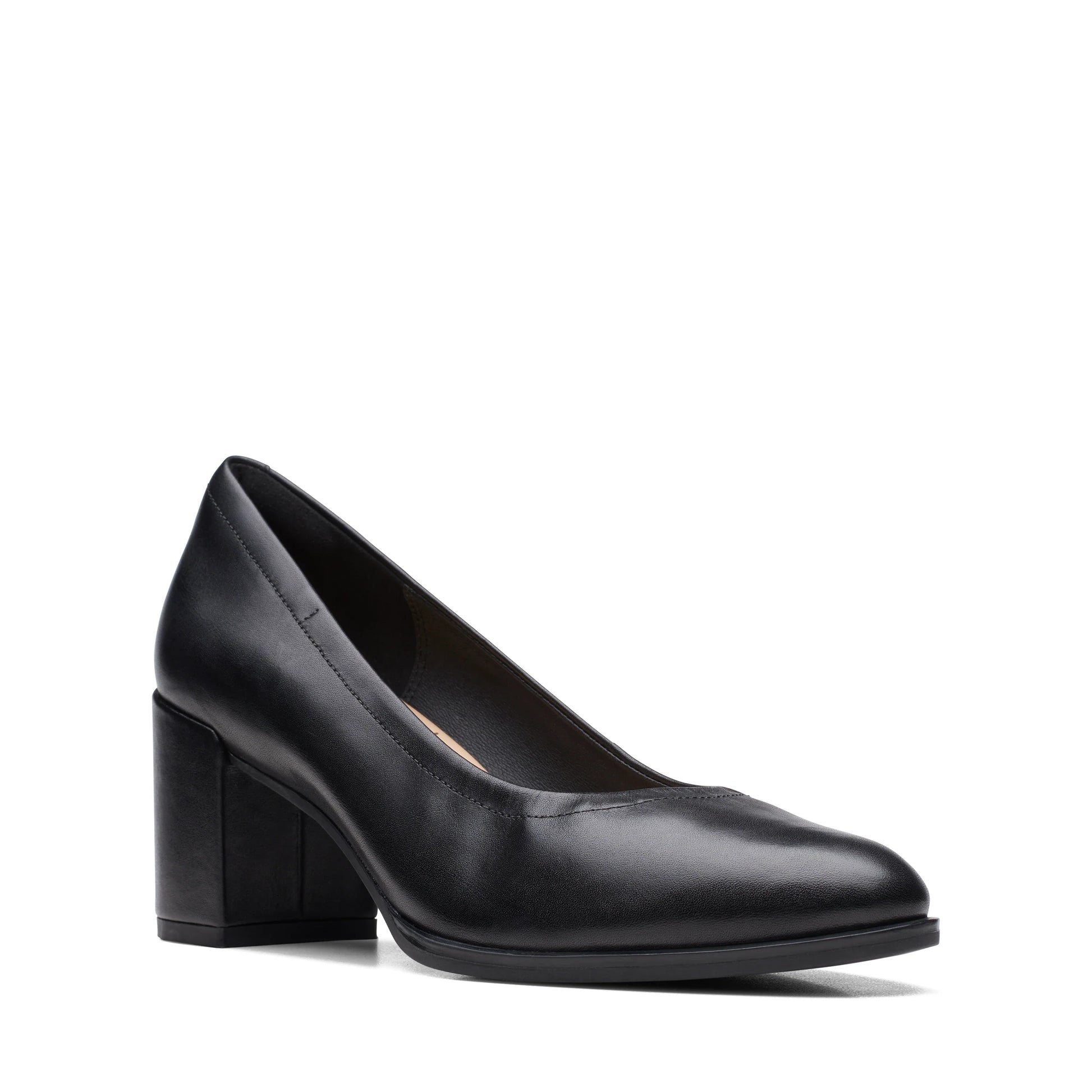 Zapatos de vestir para mujer de la marca clarks modelo freva55 court black leather en color negro