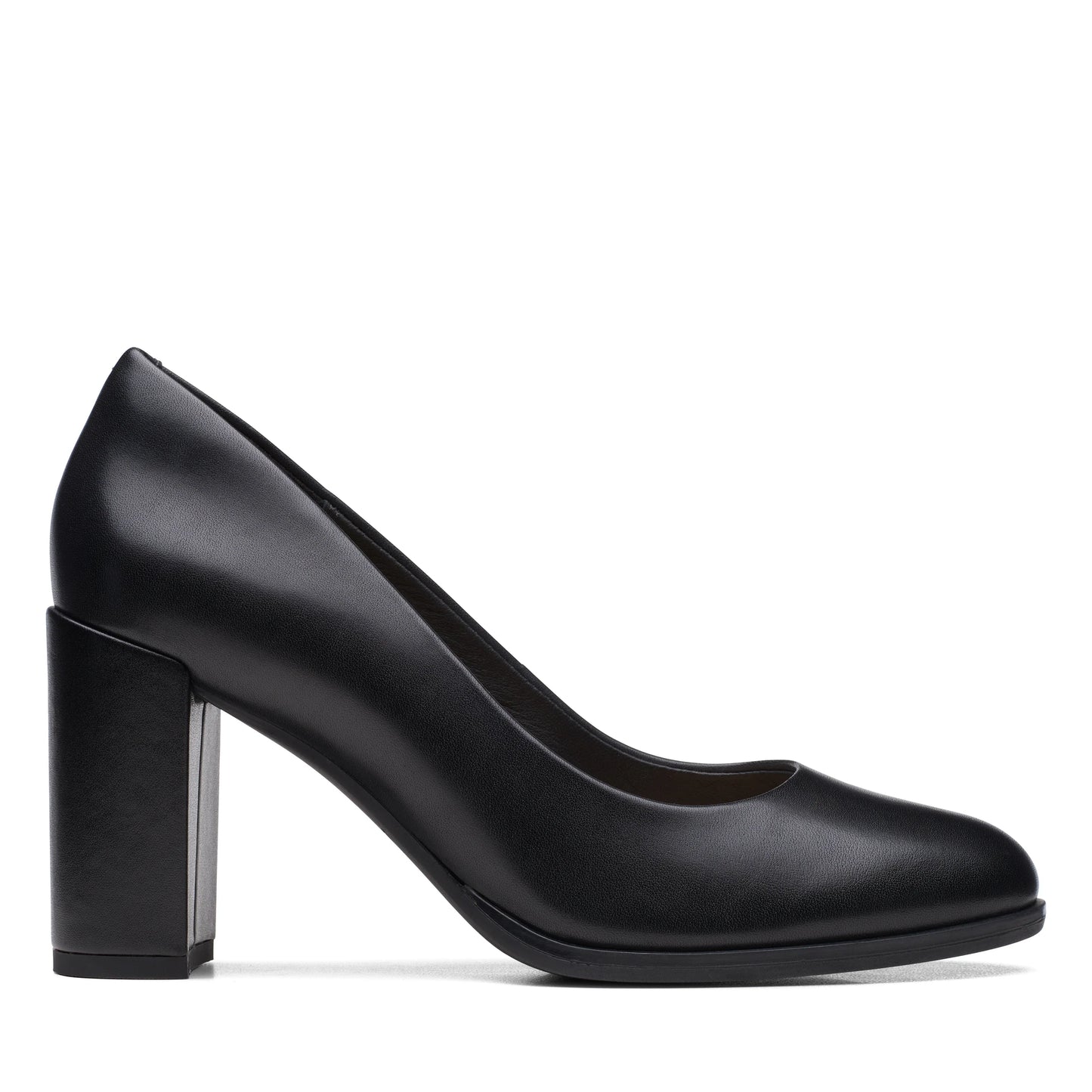 Zapatos de vestir para mujer de la marca clarks modelo freva85 court black leather en color negro