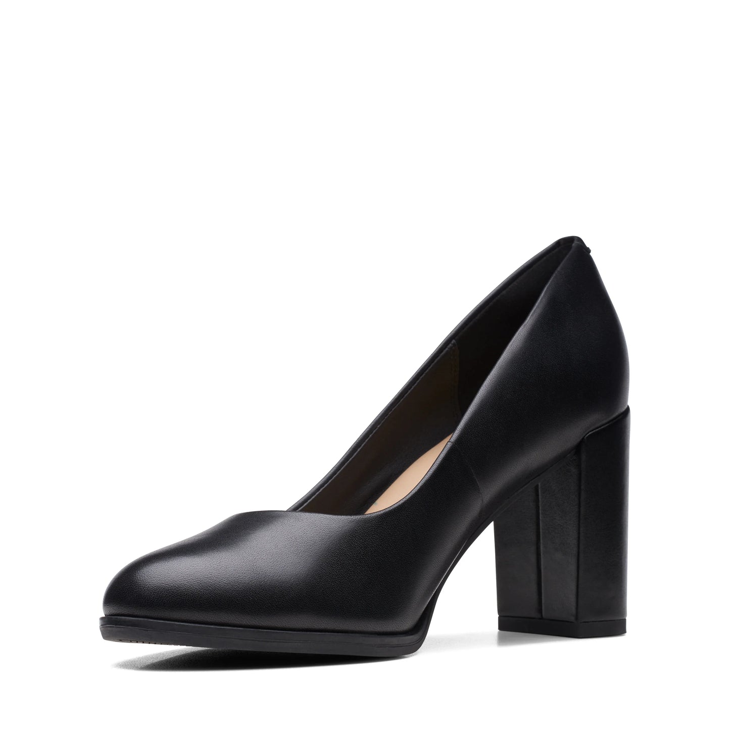 Zapatos de vestir para mujer de la marca clarks modelo freva85 court black leather en color negro