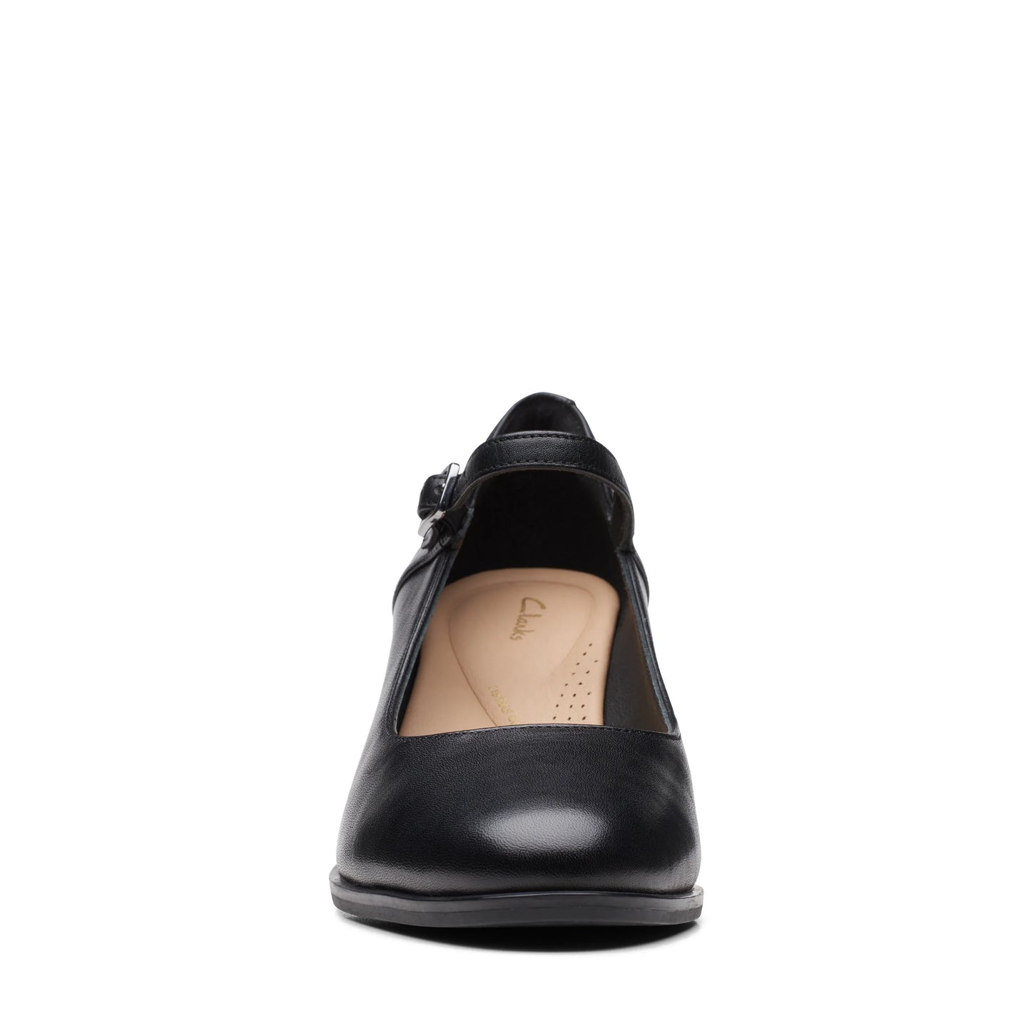 Zapatos de vestir para mujer de la marca clarks modelo freva55 strap black leather en color negro