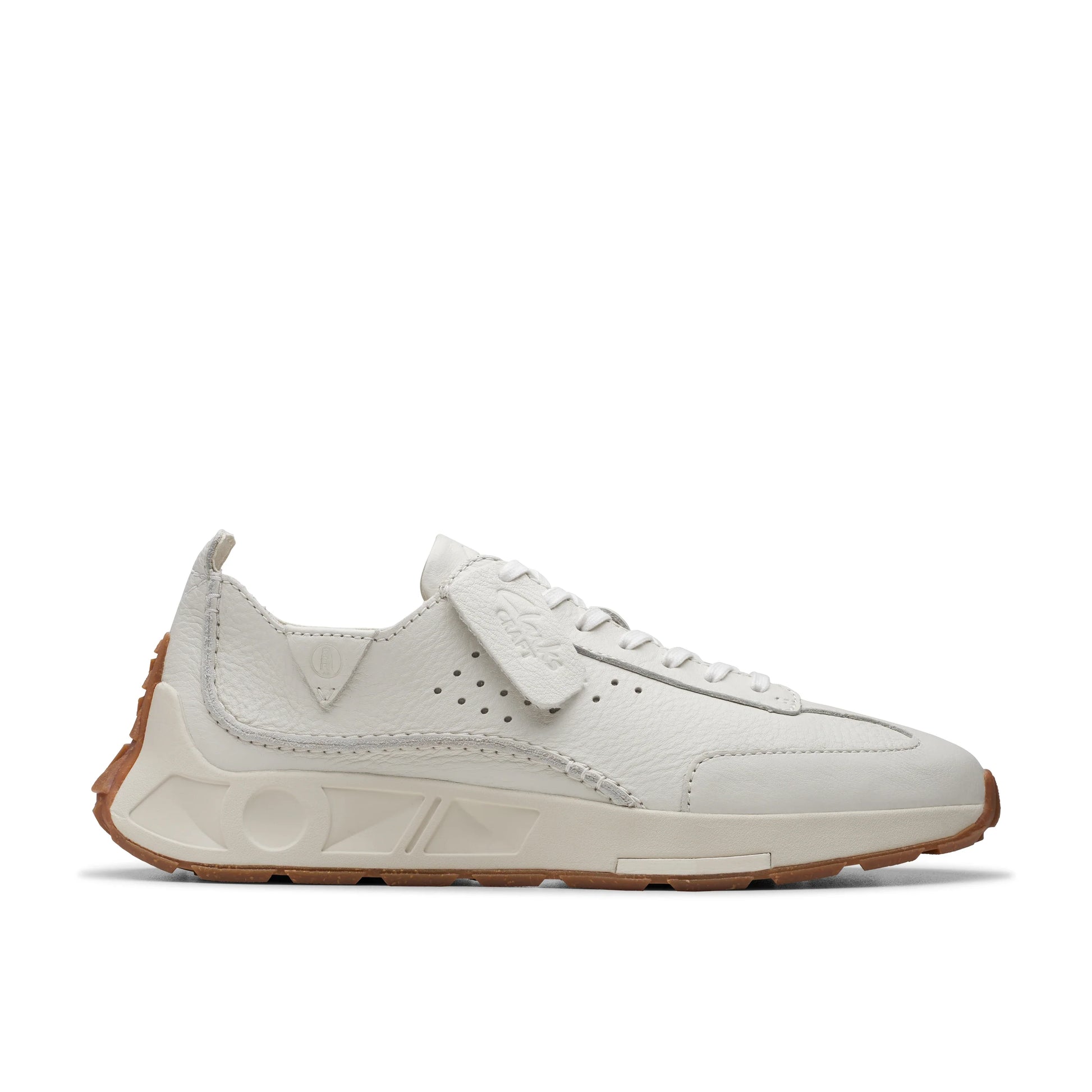 Zapatillas deportivas para hombre de la marca clarks modelo craft speed white leather en color blanco