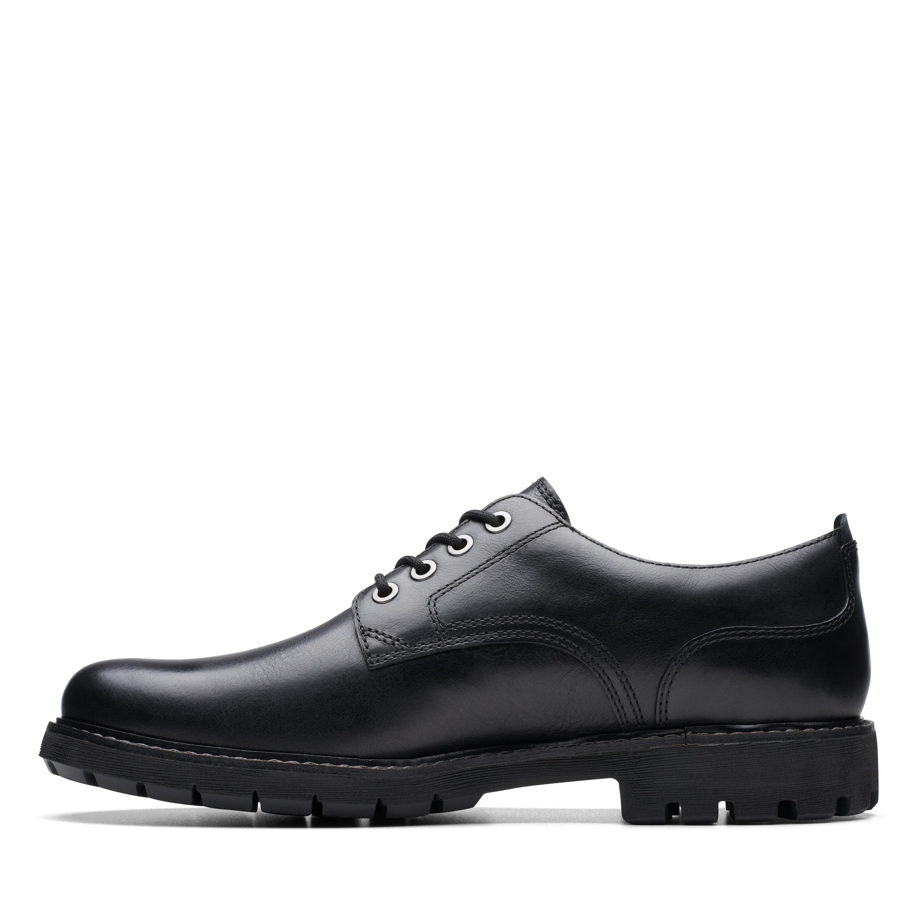 Zapatos Casual De La Marca Clarks  Para Hombre Modelo Batcombe Tie Black Leather En Color Negro