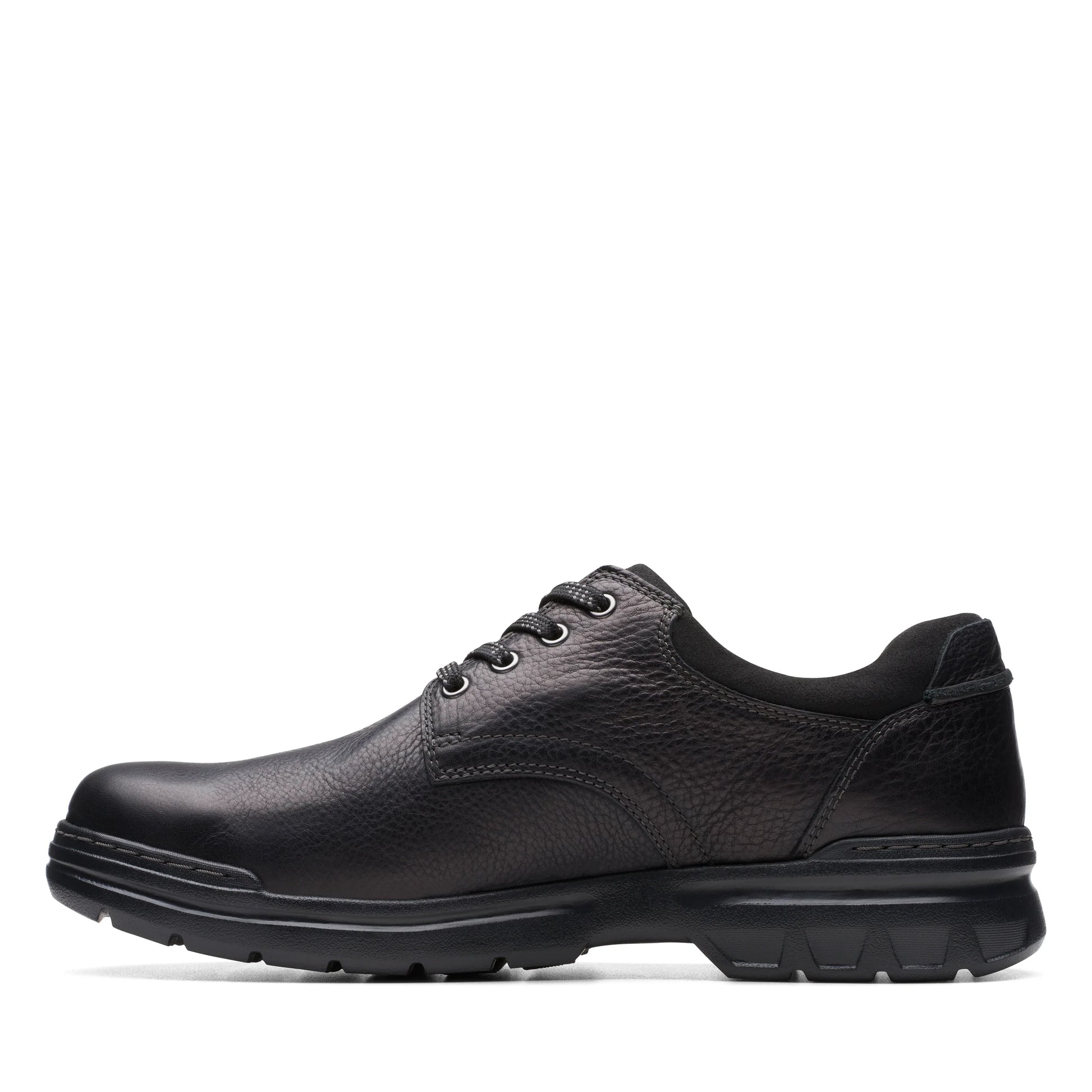 Zapatos casual para hombre de la marca clarks modelo rockie walkgtx black leather en color negro