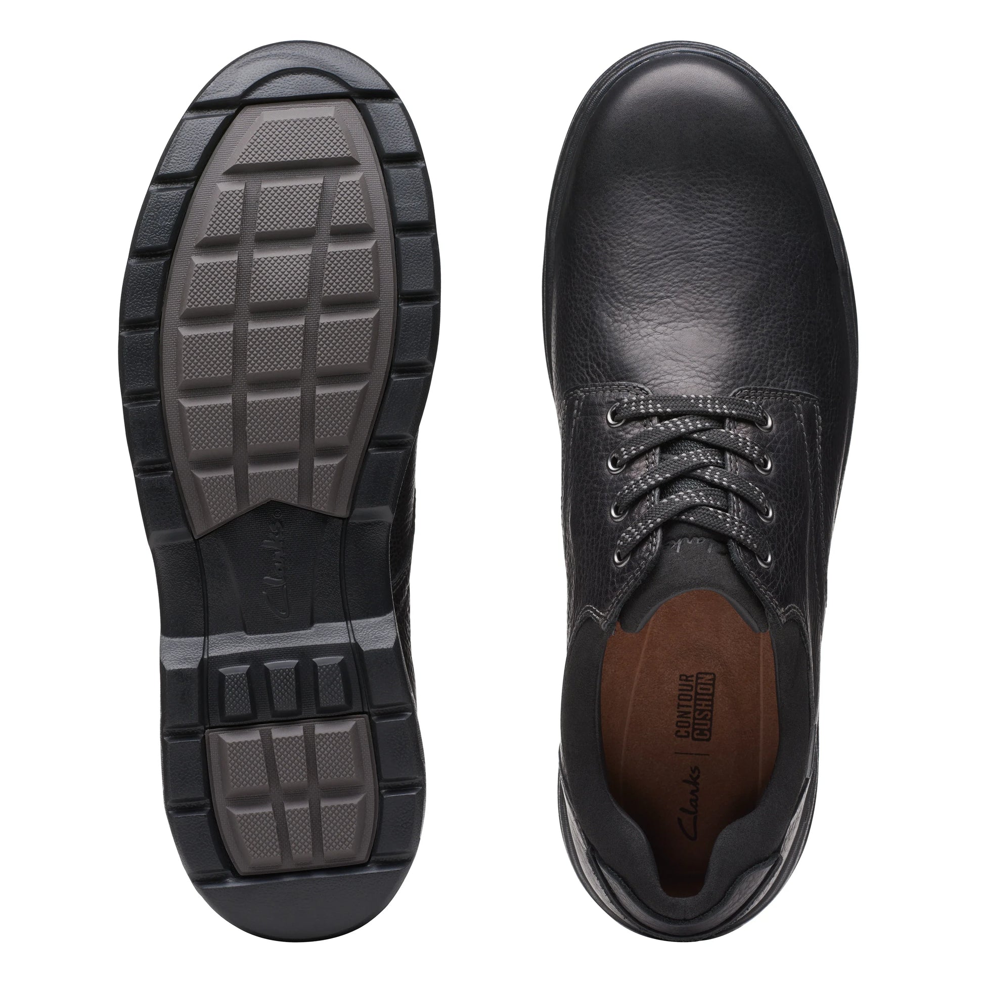 Zapatos casual para hombre de la marca clarks modelo rockie walkgtx black leather en color negro