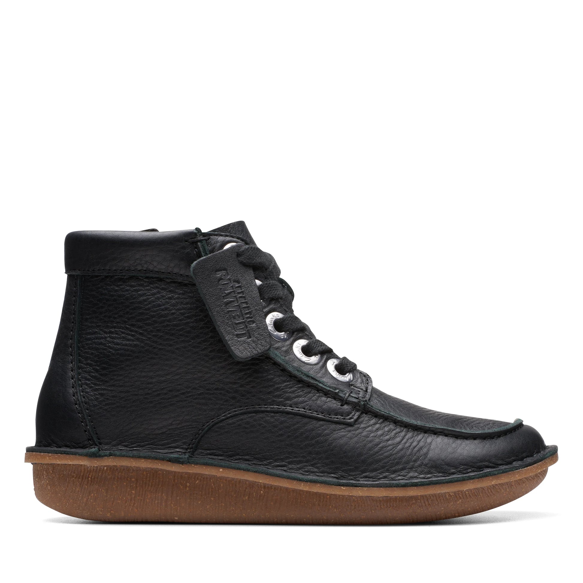 Botas para mujer de la marca clarks modelo funny cedar black leather en color negro