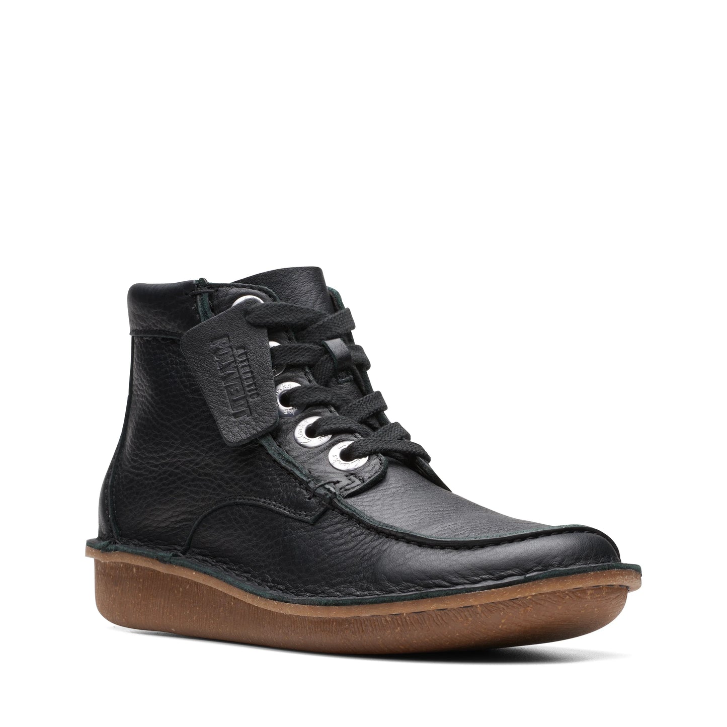 Botas para mujer de la marca clarks modelo funny cedar black leather en color negro