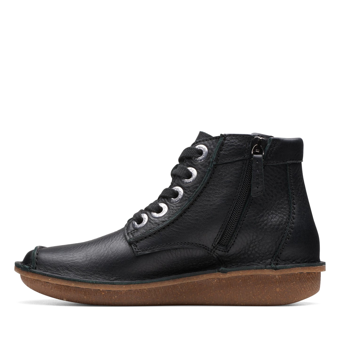 Botas para mujer de la marca clarks modelo funny cedar black leather en color negro