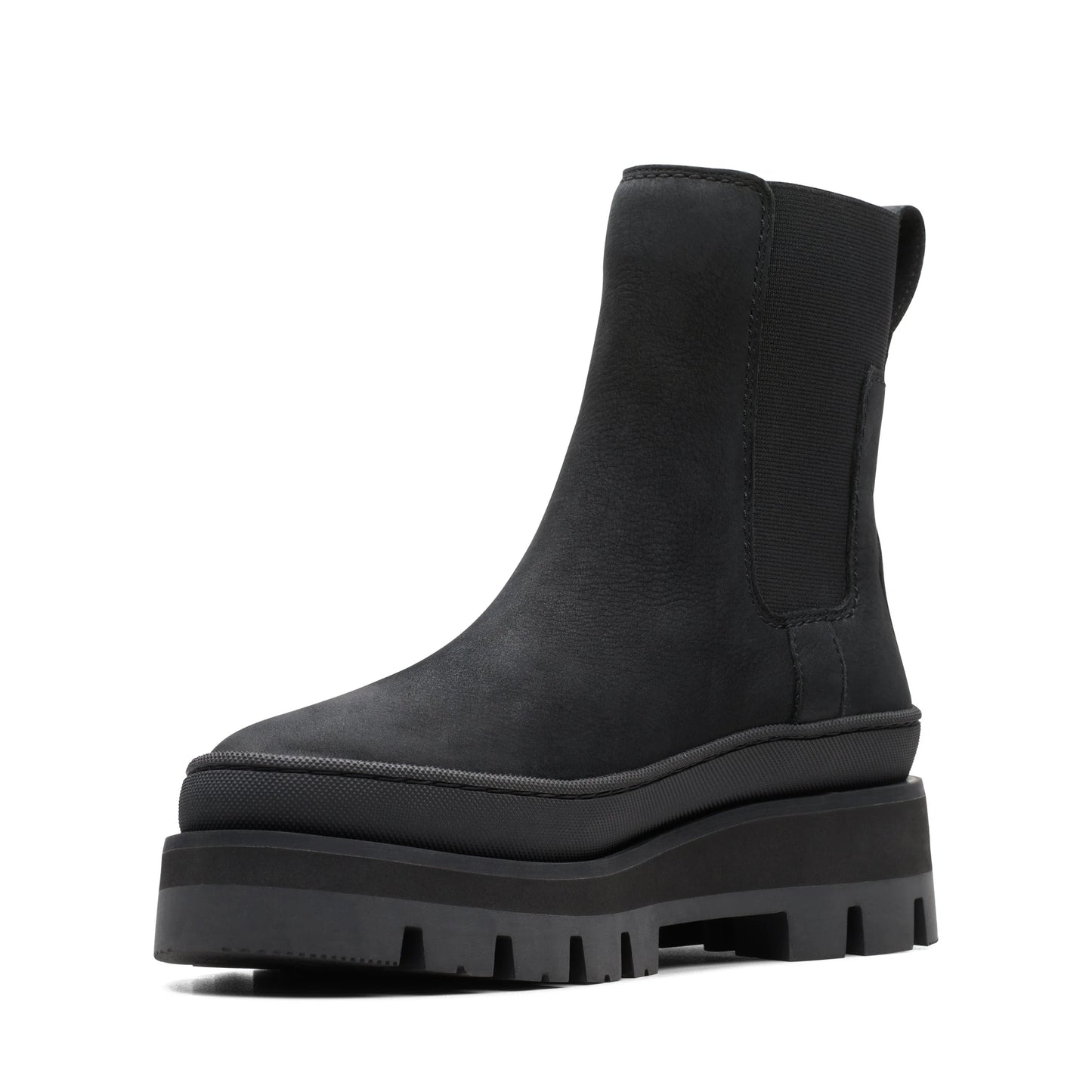 Botas para mujer de la marca clarks modelo orianna2 top black nubuck en color negro