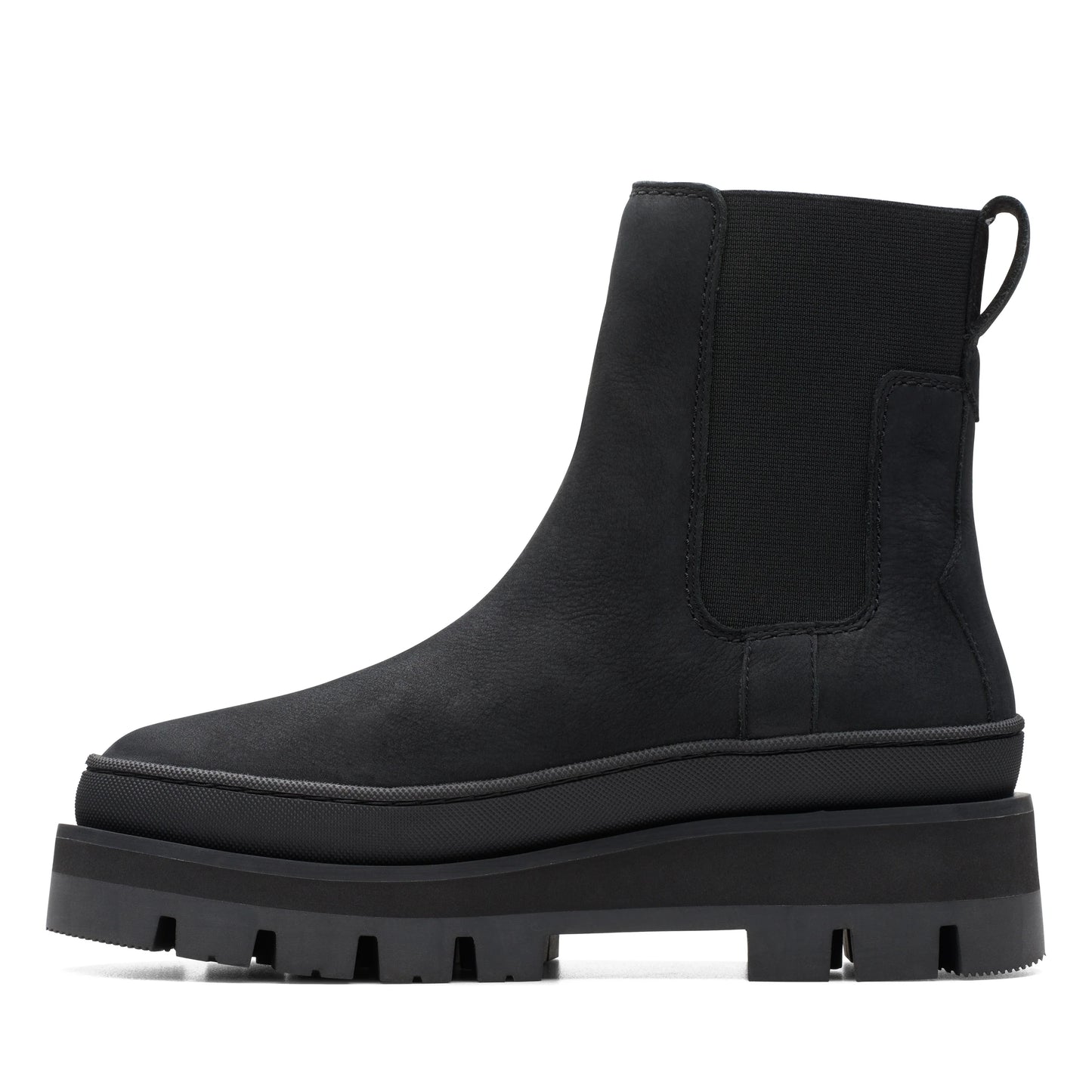 Botas para mujer de la marca clarks modelo orianna2 top black nubuck en color negro