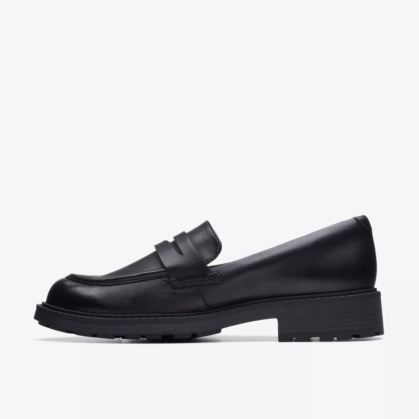 CLARKS | WOMEN LOAFERS | ORINOCO2 PENNY BLACK LEATHER | BLACK