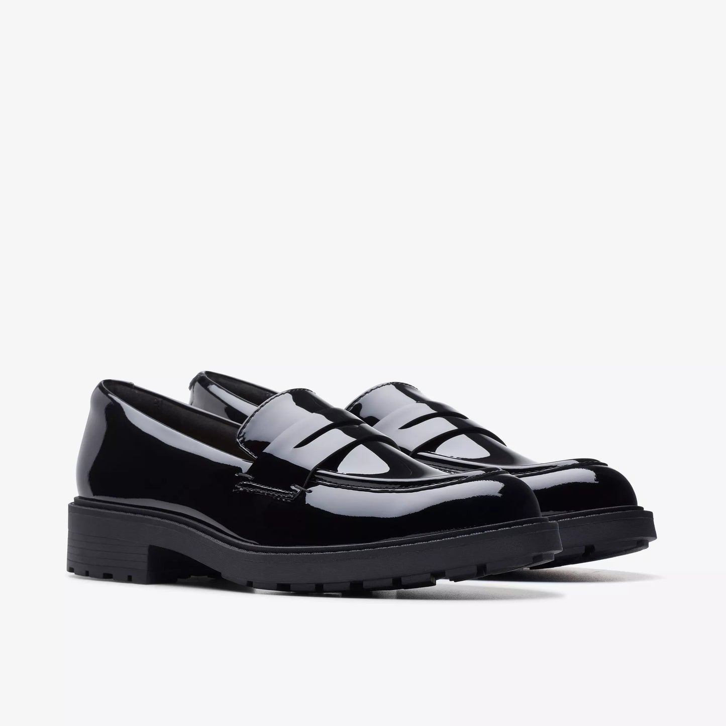 CLARKS | WOMEN'S LOAFERS | ORINOCO2 PENNY BLACK PATENT | BLACK