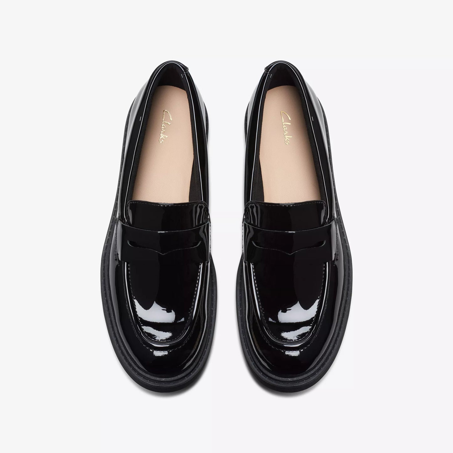 CLARKS | WOMEN'S LOAFERS | ORINOCO2 PENNY BLACK PATENT | BLACK