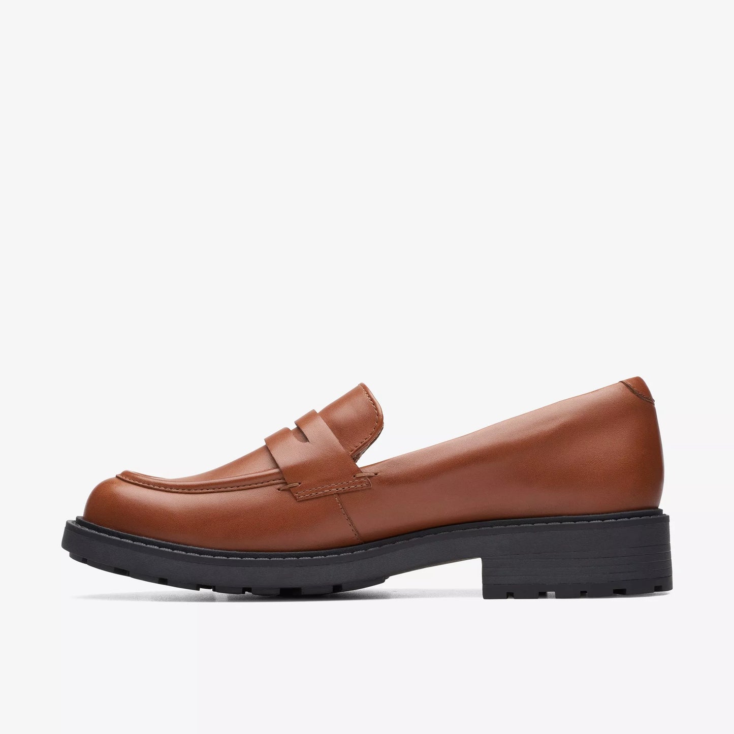 CLARKS | MOCASINS DONA | ORINOCO2 PENNY DARK TAN LEATHER | MARRÓ