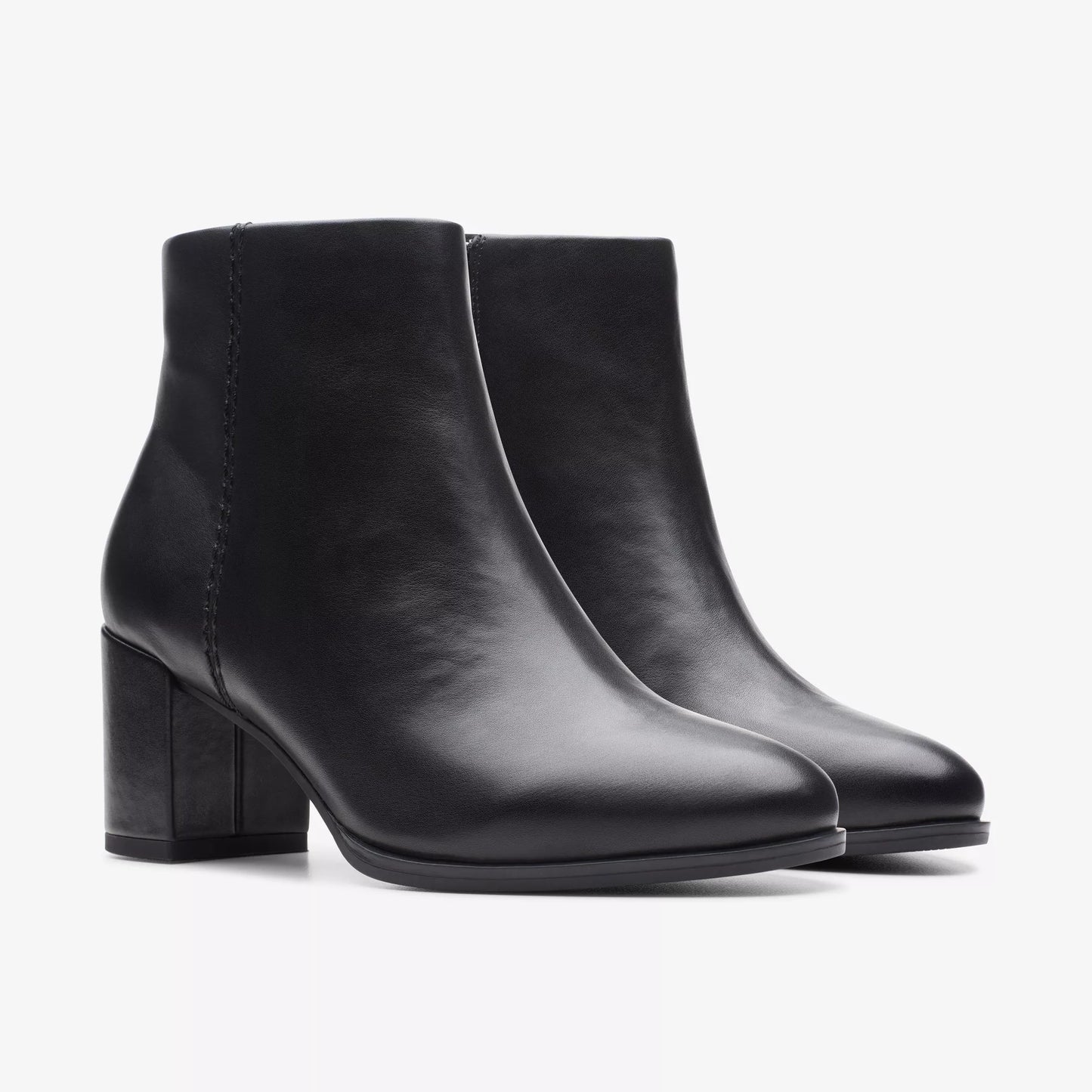 CLARKS | BOTAS MUJER | FREVA55 ZIP BLACK LEATHER | NEGRO