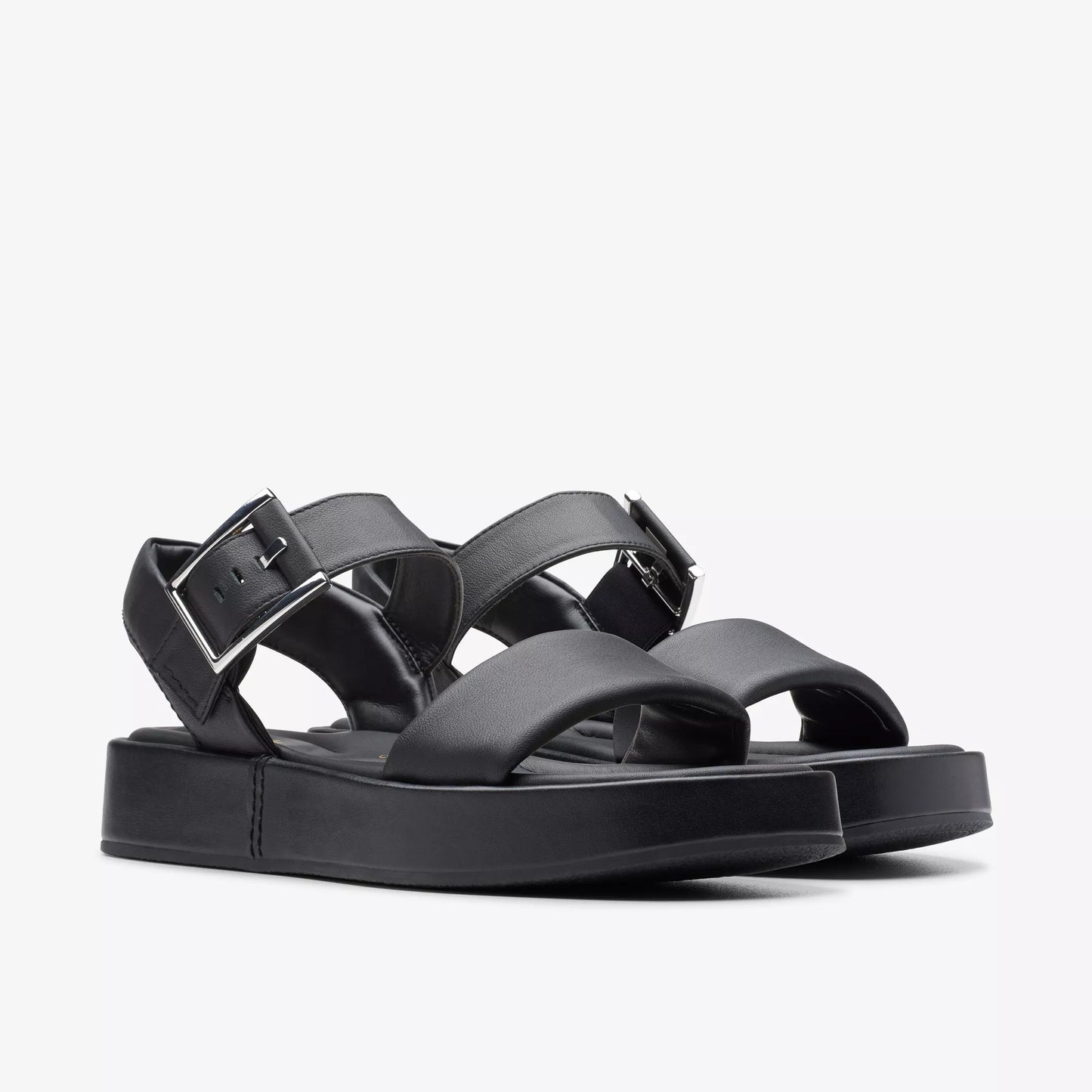 CLARKS | WOMEN'S SANDALS | ALDA STRAP BLACK LEATHER | BLACK