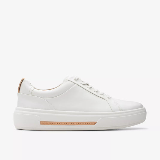 CLARKS | WOMEN'S SNEAKERS | HOLLYHOCK WALK OFF WHITE LEATHER | WHITE