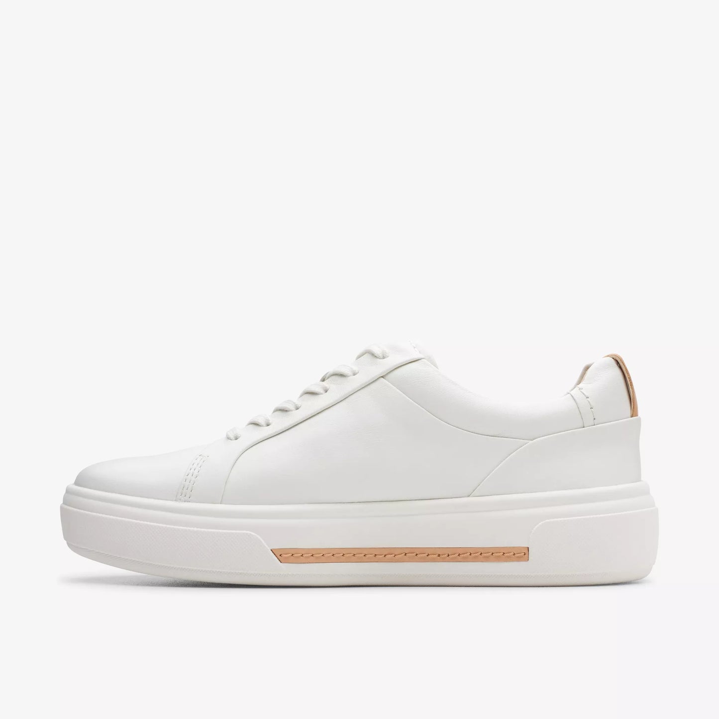 CLARKS | WOMEN'S SNEAKERS | HOLLYHOCK WALK OFF WHITE LEATHER | WHITE