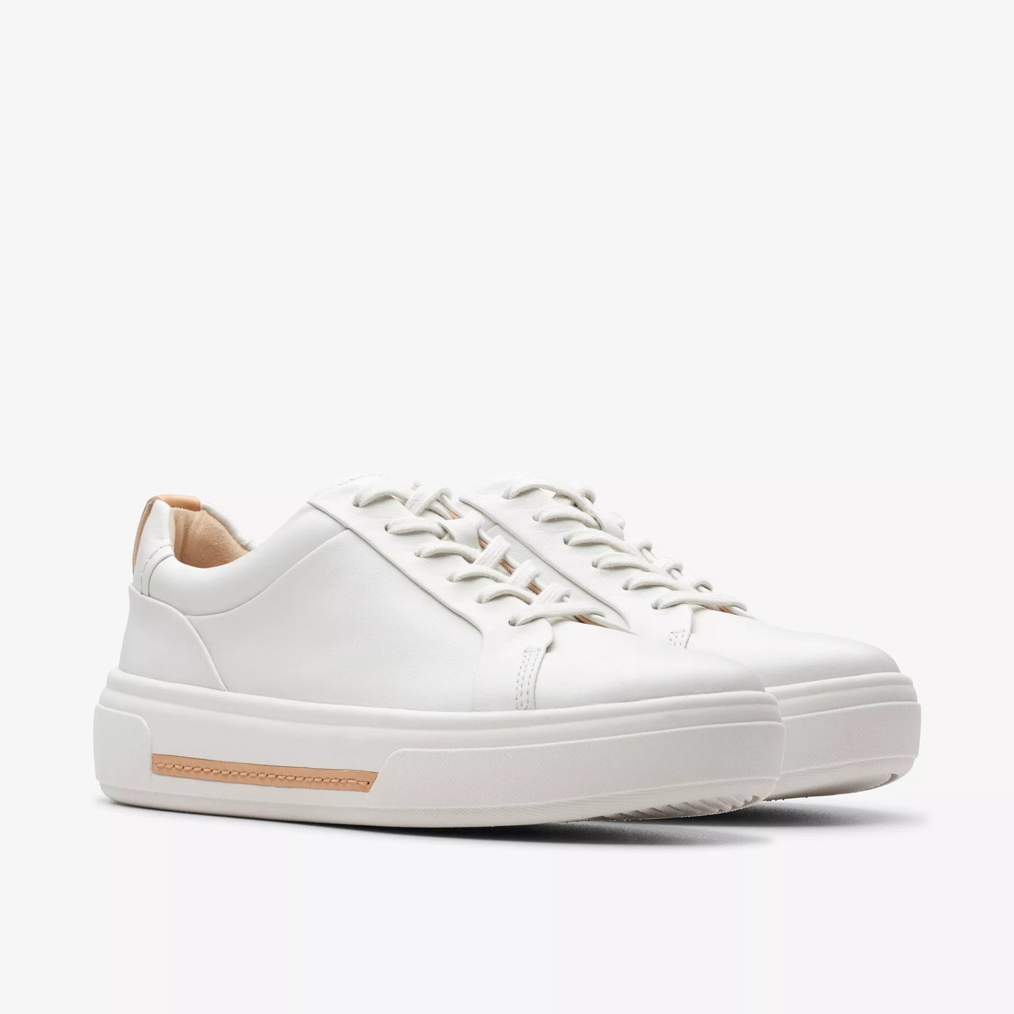 CLARKS | WOMEN'S SNEAKERS | HOLLYHOCK WALK OFF WHITE LEATHER | WHITE