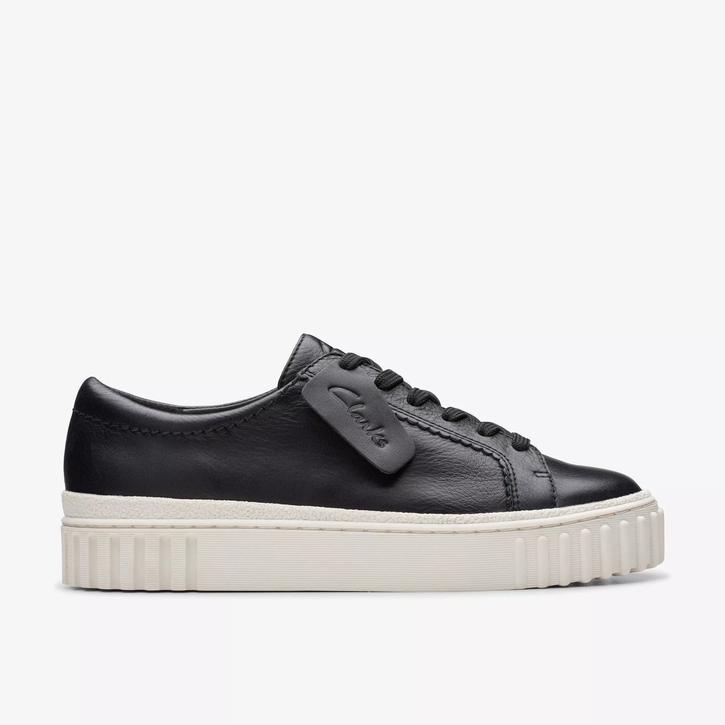 CLARKS | SNEAKERS MUJER | MAYHILL WALK BLACK LEATHER | NEGRO